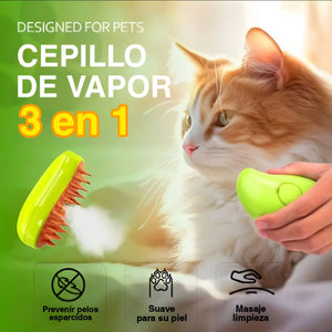 CEPILLO DE VAPOR PARA MASCOTAS 3 EN 1