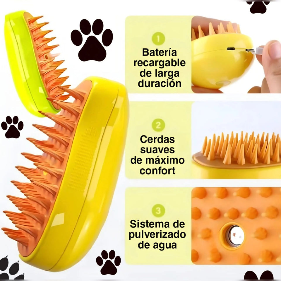 CEPILLO DE VAPOR PARA MASCOTAS 3 EN 1
